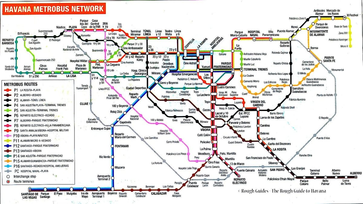 خريطة هافانا الحافلة
